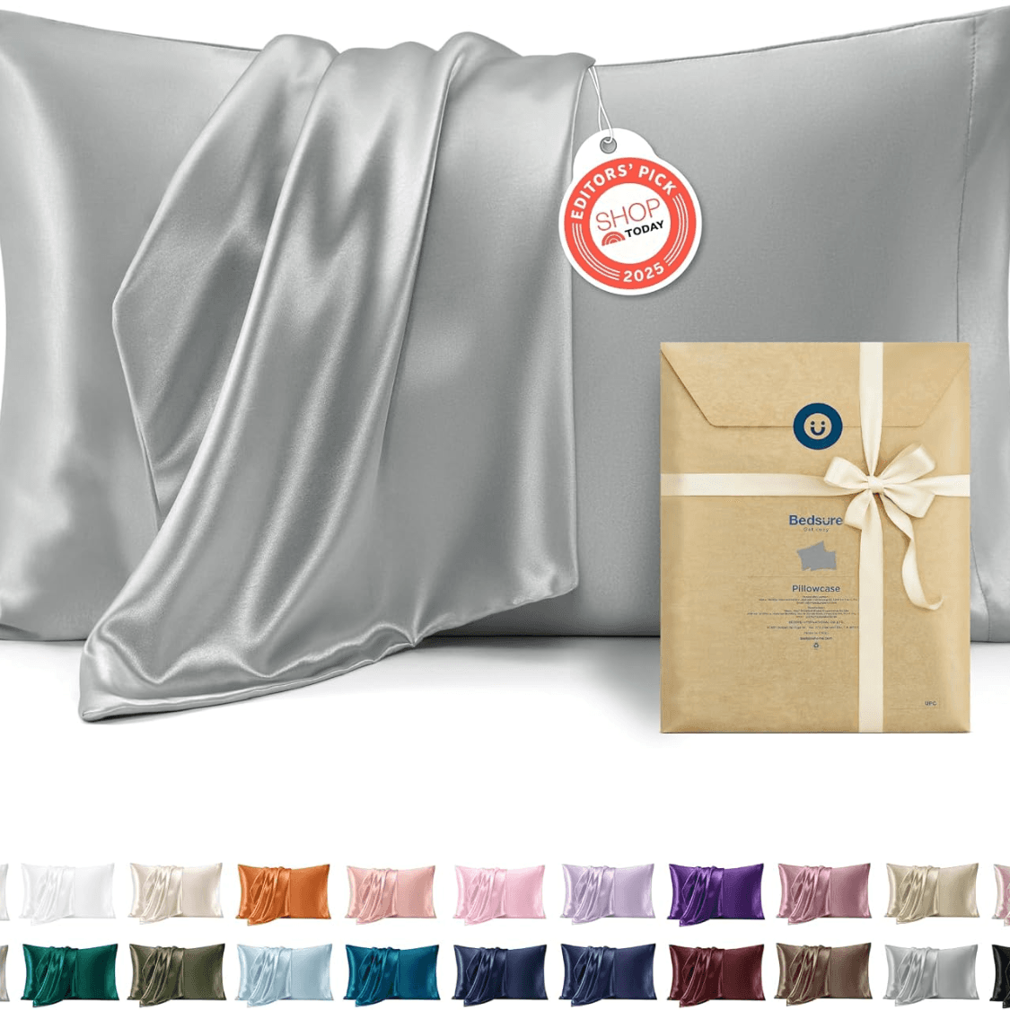 Satin Pillowcase Set of 2 (Queen) — Cooling, Envelope Closure