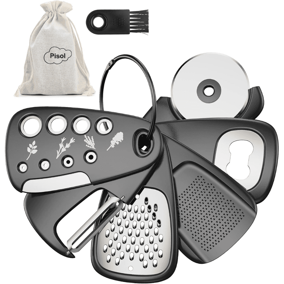 6-Piece Space-Saving Kitchen Gadget Set (Grater, Peeler, Cutter)