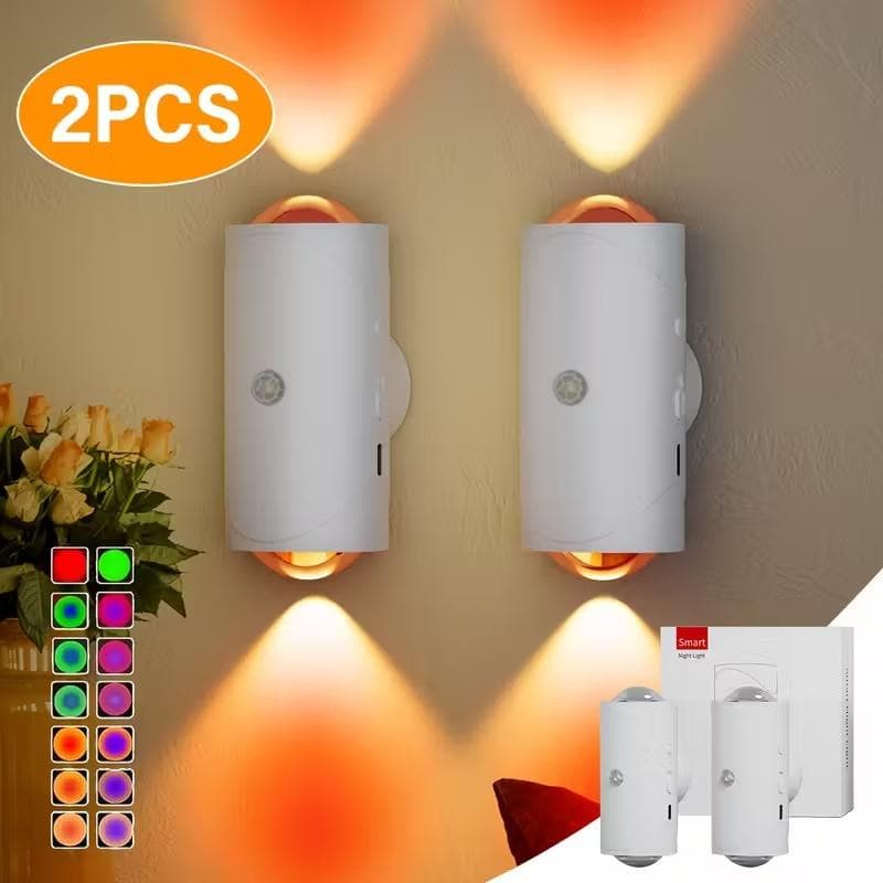 Rechargeable Motion-Sensor LED Night Light (Magnetic, RGB)